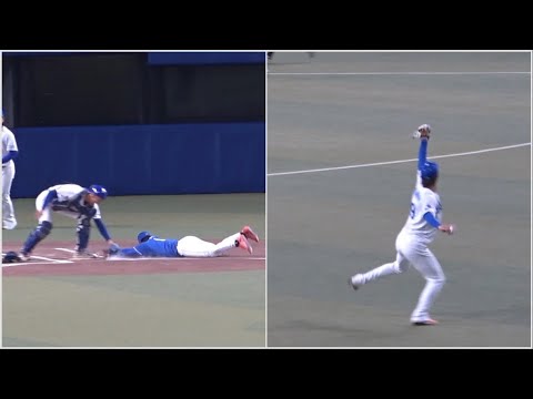 センター髙橋宏斗のドンピシャバックホーム!! センター髙橋宏斗のドンピシャバックホーム!!