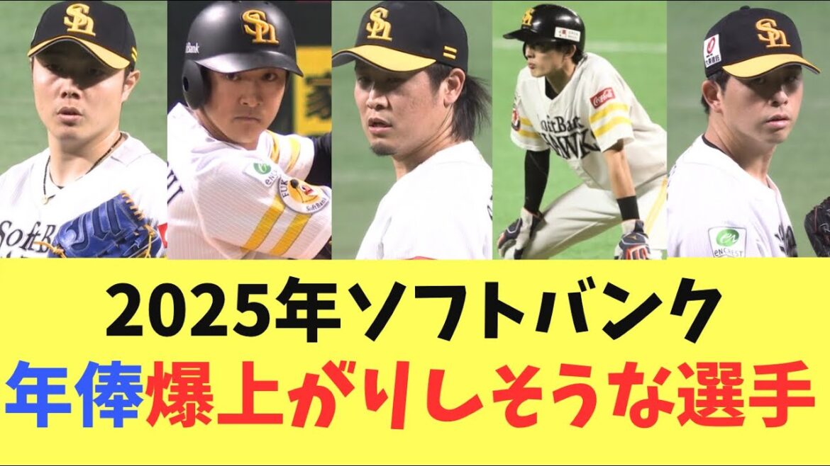 【契約更改】2025年ソフトバンクホークス契約爆上がりそうな選手！