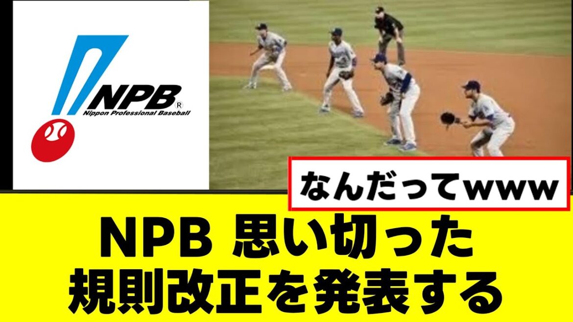 【NPB】2026年度の規制改正、ガチで思い切った内容になるwww