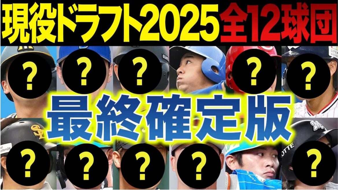 【現役ドラフト2025】候補30人がほぼほぼ決定～全12球団完全予想