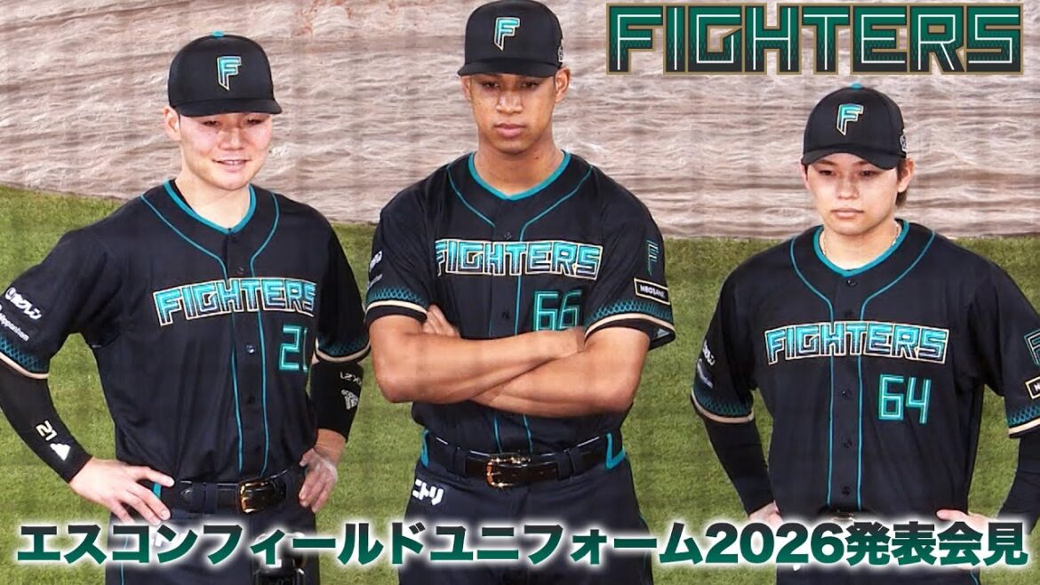Hokkaido-Nippon-Ham-Fighters: エスコンフィールドユニフォーム2026発表会見!#万波中正 #清宮幸太郎 #田宮裕涼 エスコンフィールドユニフォーム2026発表会見!#万波中正 #清宮幸太郎 #田宮裕涼