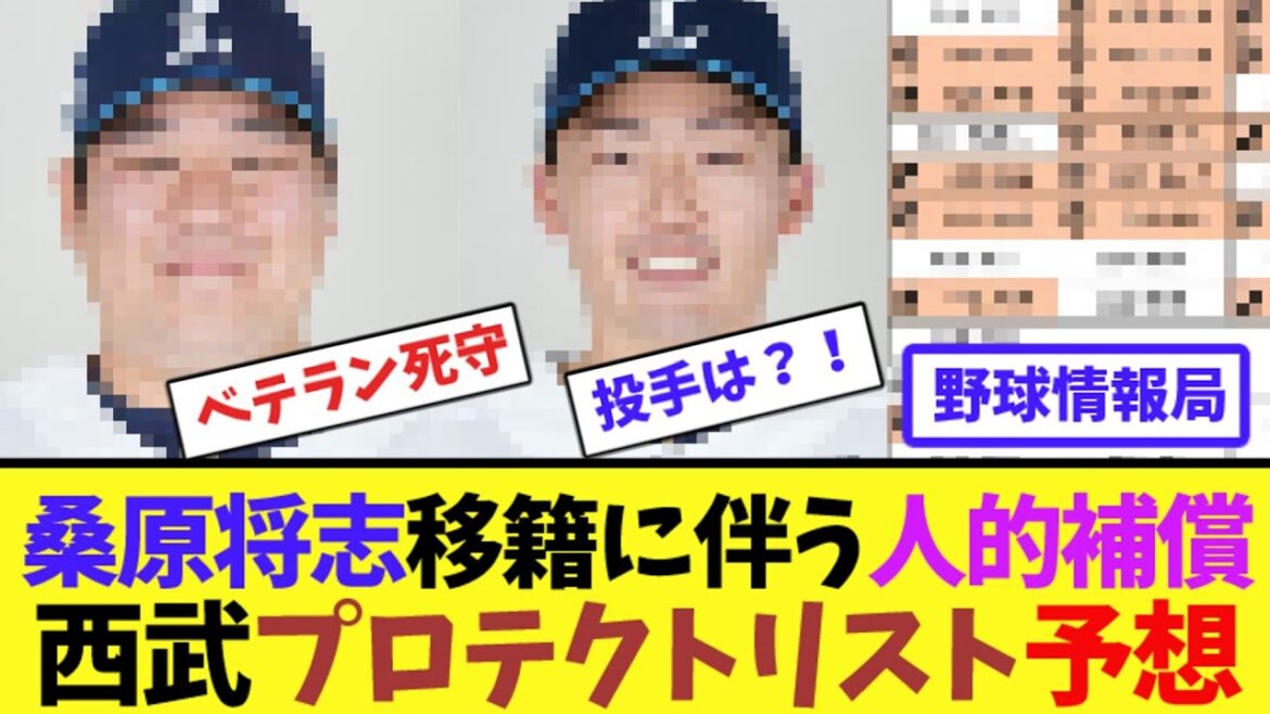 桑原将志移籍に伴う人的補償…西武プロテクトリスト予想【ネット情報局】 桑原将志移籍に伴う人的補償...西武プロテクトリスト予想【ネット情報局】