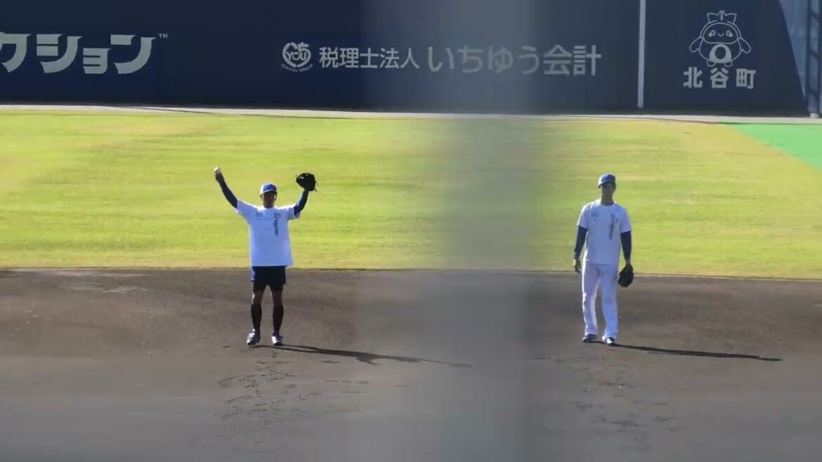 【中日ドラゴンズ 秋季キャンプ 2025】 ブライト健太選手・土田龍空選手・森駿太選手・山浅龍之介選手のキャッチボール 2025/11/15 ナゴヤ球場