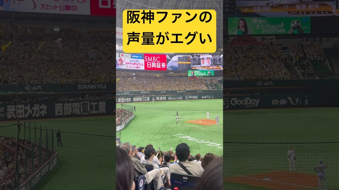 阪神ファンの声量がエグい #プロ野球 #日本シリーズ