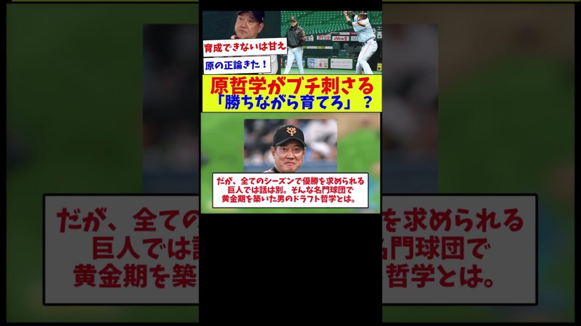 【“巨人選手育成の難しさ”とは？】原哲学がブチ刺さる「勝ちながら育てろ」？【野球情報】【2ch 5ch】【なんJ なんG反応】【野球スレ】