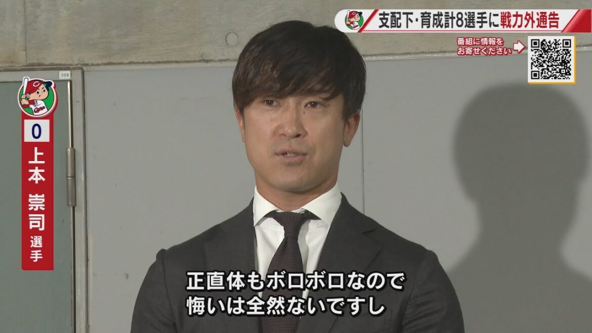 【カープ】上本崇司、河野佳、中村健人ら7選手に戦力外通告 上本選手「身体もボロボロなので悔いは全然ない」【球団認定】カープ全力応援チャンネル 【カープ】上本崇司、河野佳、中村健人ら7選手に戦力外通告 上本選手「身体もボロボロなので悔いは全然ない」【球団認定】カープ全力応援チャンネル
