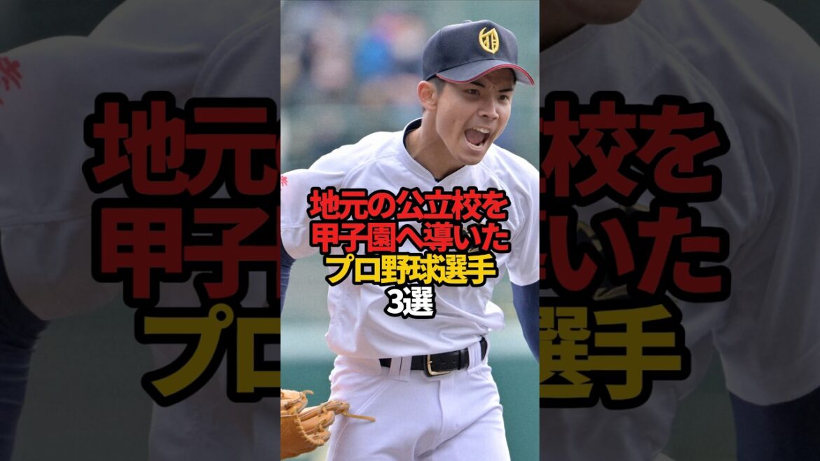 地元の公立校を甲子園へ導いたプロ野球選手 3選#sports #shorts #プロ野球 #高校野球 #野球 #やきゅスト