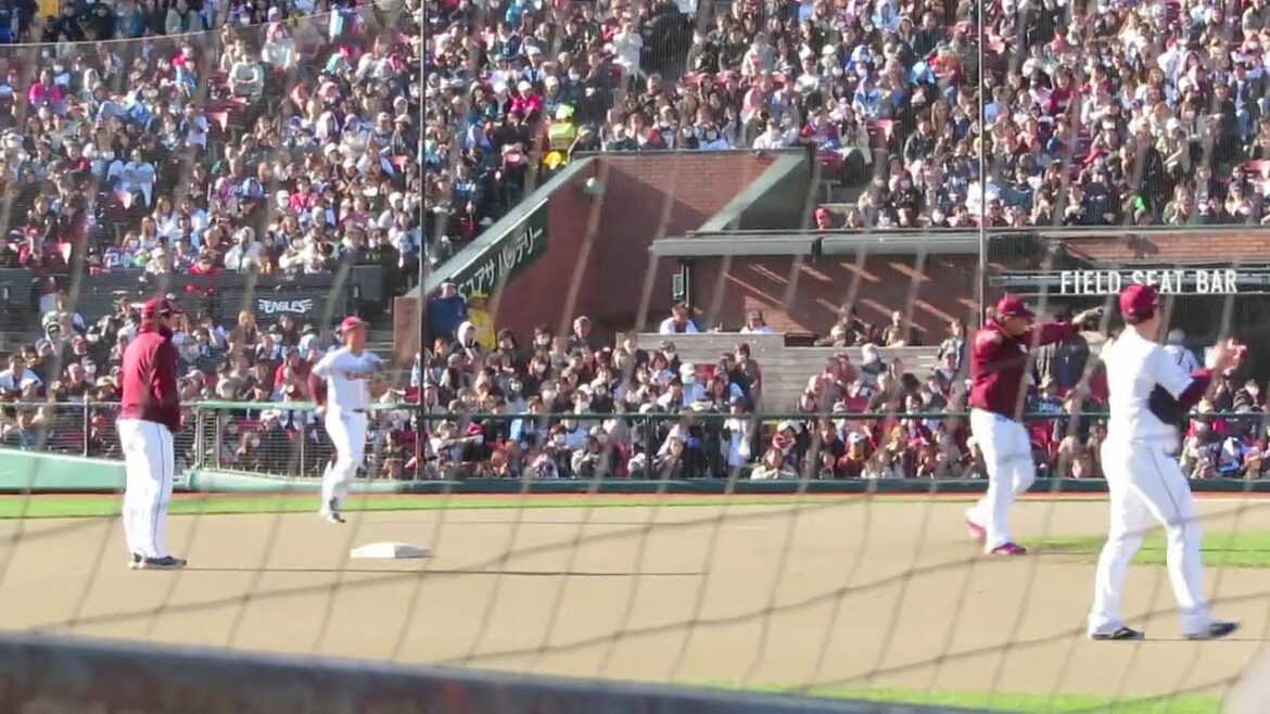 二塁岸孝之とショート浅村栄斗の二遊間　ファン感2025　変な紅白戦