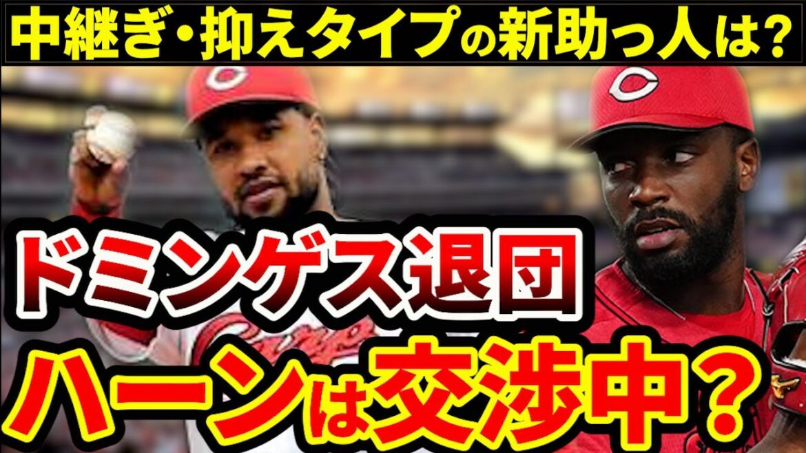 【助っ人】ドミンゲス1年で退団へ。ハーンは情報なく交渉中？中継ぎタイプの新助っ人獲得は？【広島東洋カープ】