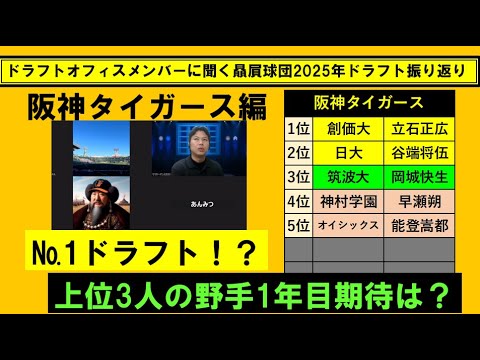 ドラフトオフィスメンバーに聞く!贔屓球団2025年ドラフト指名振り返り【阪神タイガース編】 ドラフトオフィスメンバーに聞く!贔屓球団2025年ドラフト指名振り返り【阪神タイガース編】