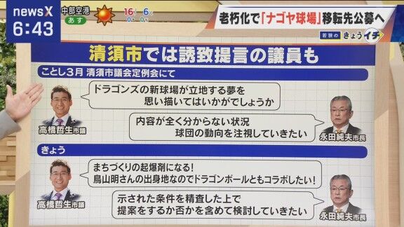 中日ドラゴンズ2軍新本拠地、さっそく誘致に積極的な動きを見せている自治体があらわれる