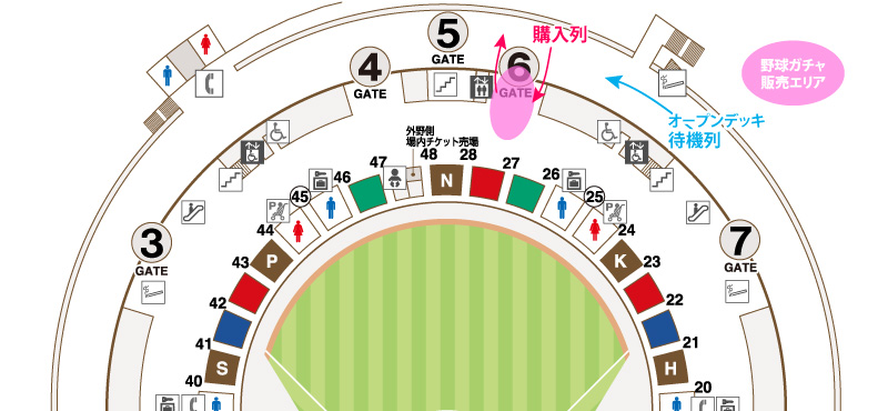 バンテリンドーム ナゴヤ 6ゲート内側