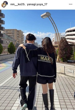 中日・柳裕也の妻・真子さんのインスタグラム（＠nm__ko25）より