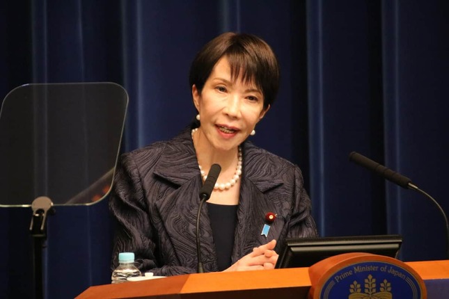 高市早苗首相。熱心な阪神タイガースファンとしても知られる