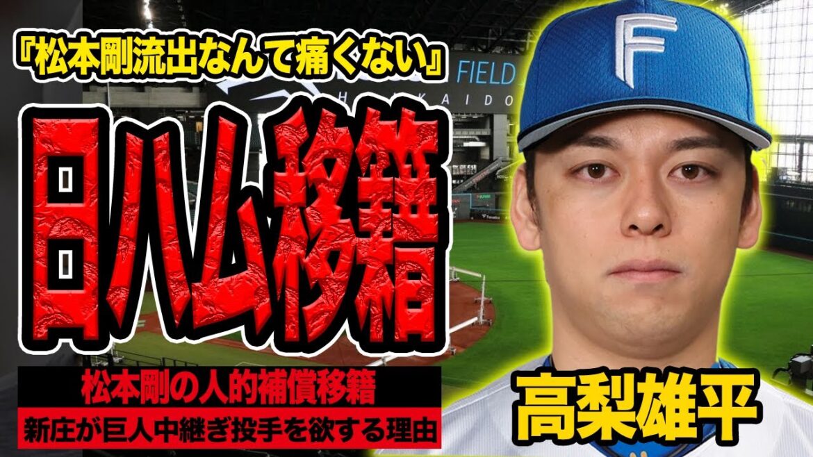 【衝撃】高梨雄平、電撃トレードでハム復帰へ！巨人『松本剛』FAの裏側で『最強ブルペン』完成の『必然シナリオ』【プロ野球】