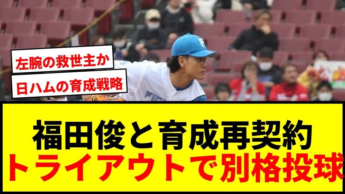【速報】日本ハム、戦力外の福田俊と育成再契約!トライアウトでの別格投球が評価されたか? 【速報】日本ハム、戦力外の福田俊と育成再契約!トライアウトでの別格投球が評価されたか?