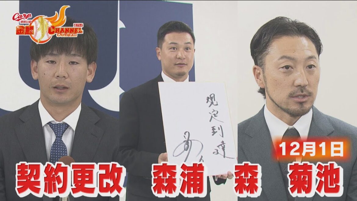 【契約更改】森浦・森・菊池