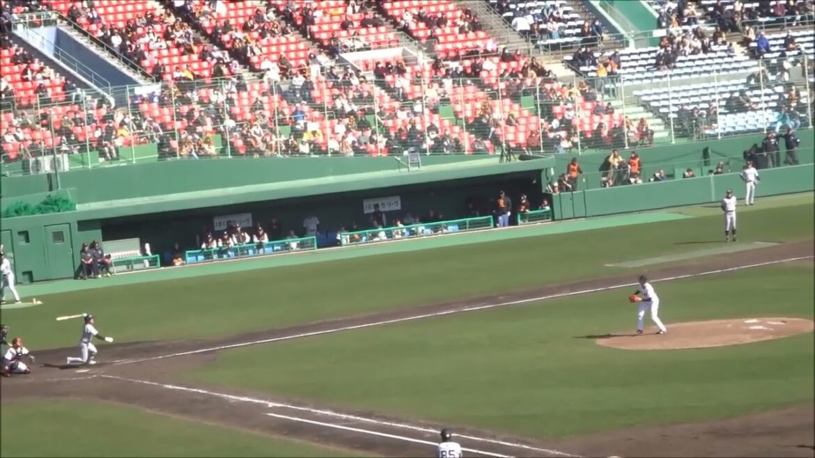 園田純規 vs 郡拓也（巨人2025春季キャンプ・紅白戦）