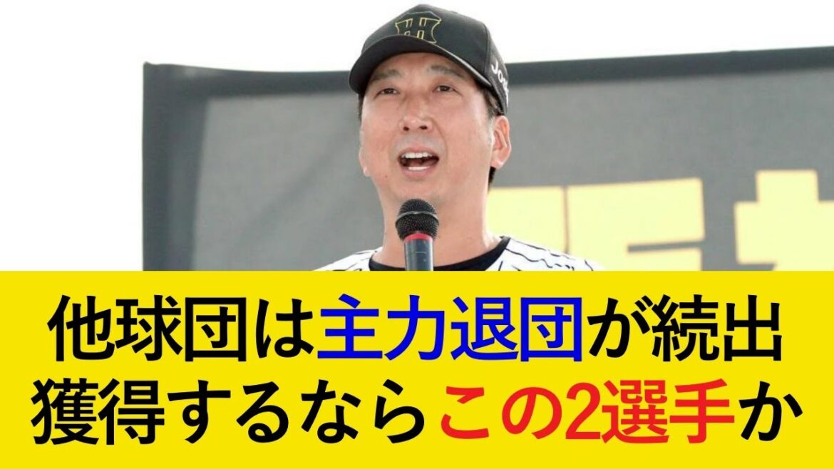 【連覇に追い風か】他球団の主力流出危機が続々と判明！自由契約組で補強ポイントに合致するのはこの2選手か【阪神タイガース】