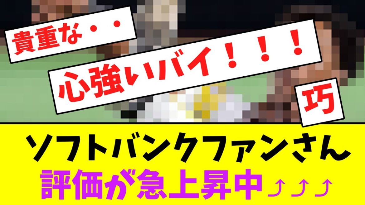 ソフトバンクファンさん、評価が急上昇中⤴⤴⤴【なんJなんG】【2ch5ch】