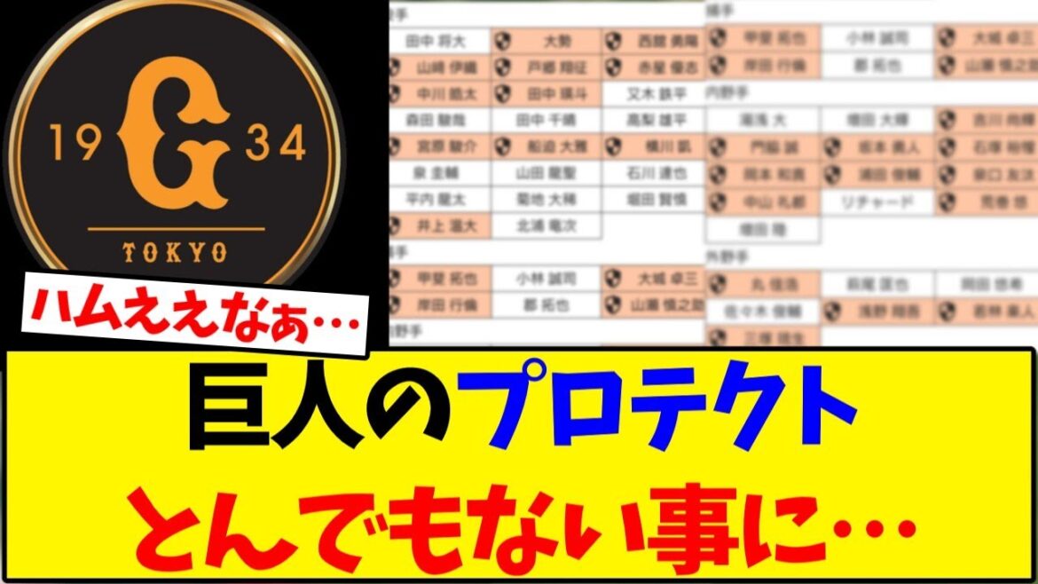 【読売ジャイアンツ】巨人のプロテクトとんでもない事に…【野球反応集】