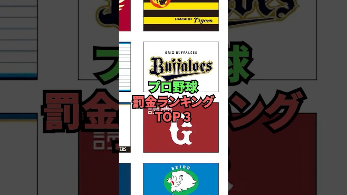 プロ野球罰金ランキングTOP3