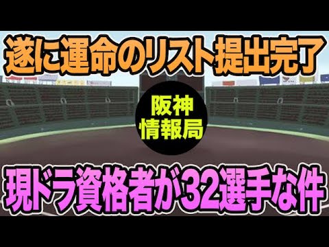 【遂に運命のリスト提出完了】いよいよ見えてきた阪神の全現役ドラフト資格者について【阪神タイガース】 【遂に運命のリスト提出完了】いよいよ見えてきた阪神の全現役ドラフト資格者について【阪神タイガース】