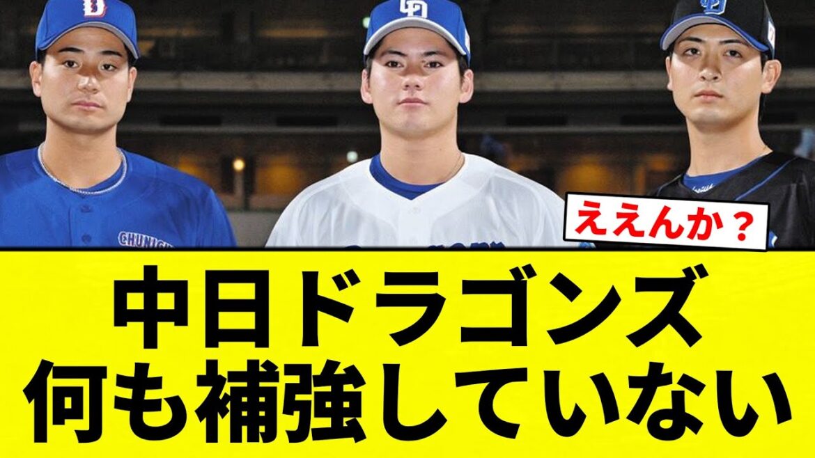 【補強 せんかったな】中日ドラゴンズ　何も補強していない【プロ野球反応集】【2chスレ】【なんG】