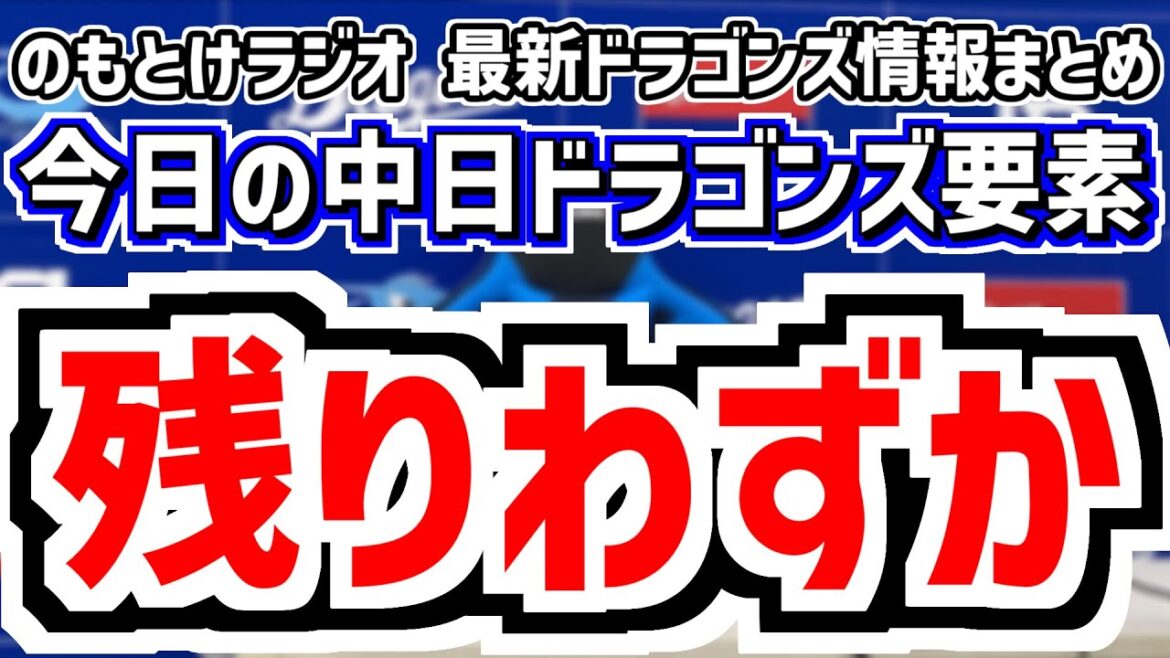 12月4日(木)　のもとけラジオ/今日の中日ドラゴンズ要素　残りわずか、FAや戦力外選手の補強候補は？、岡林勇希が超大幅アップ契約更改！契約更改も残り5人に、井上監督が契約更改について語る、台湾WL