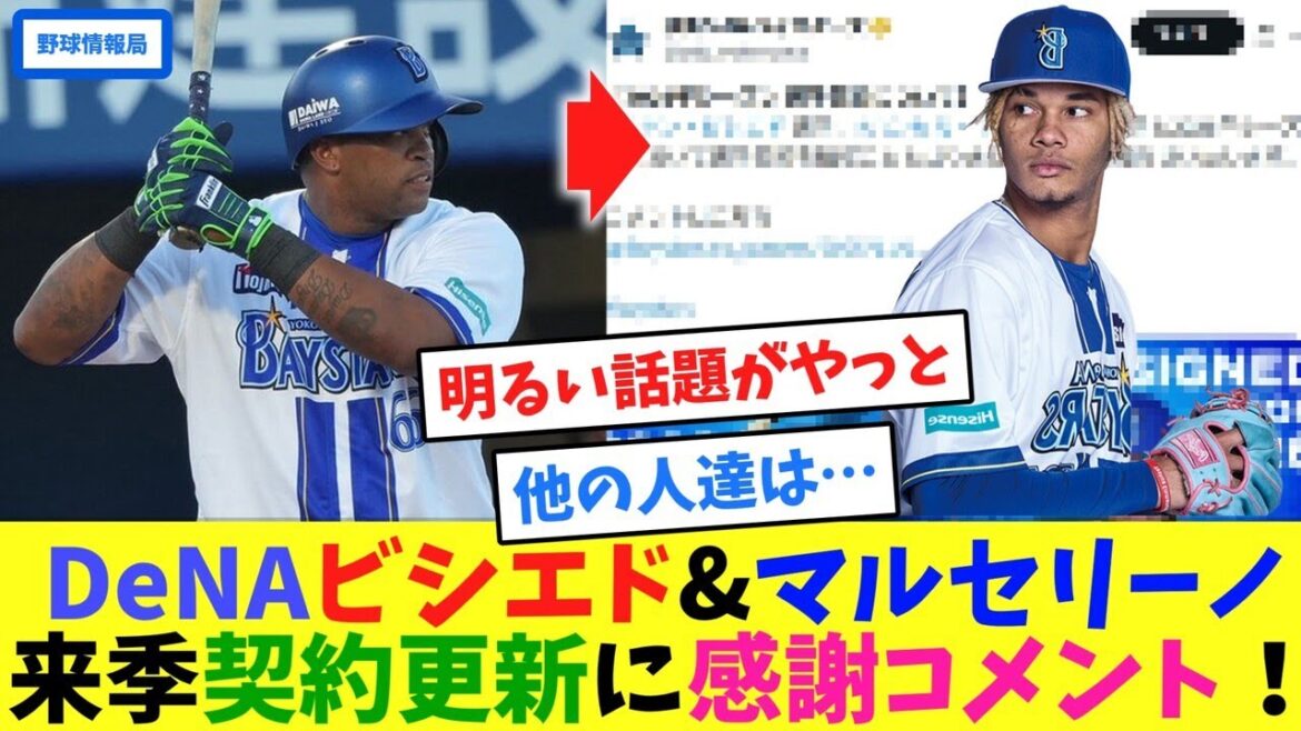 DeNAビシエド&マルセリーノ来季契約更新に感謝コメント!【ネット情報局】 DeNAビシエド&マルセリーノ来季契約更新に感謝コメント!【ネット情報局】