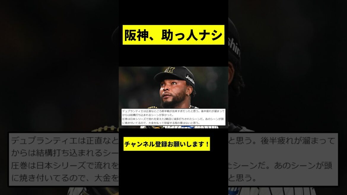 【悲報】阪神は助っ人補強しないwwwww #shorts 【悲報】阪神は助っ人補強しないwwwww #shorts
