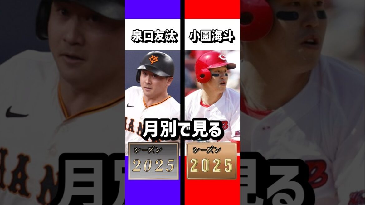 月毎で見る泉口友汰・小園海斗#泉口友汰 #小園海斗 #成績