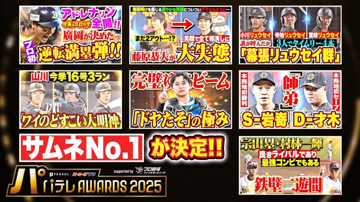 【事前公開】パテレアワード 2025『ベストサムネ大賞』【supported by プロ野球 ファンスターズリーグ】