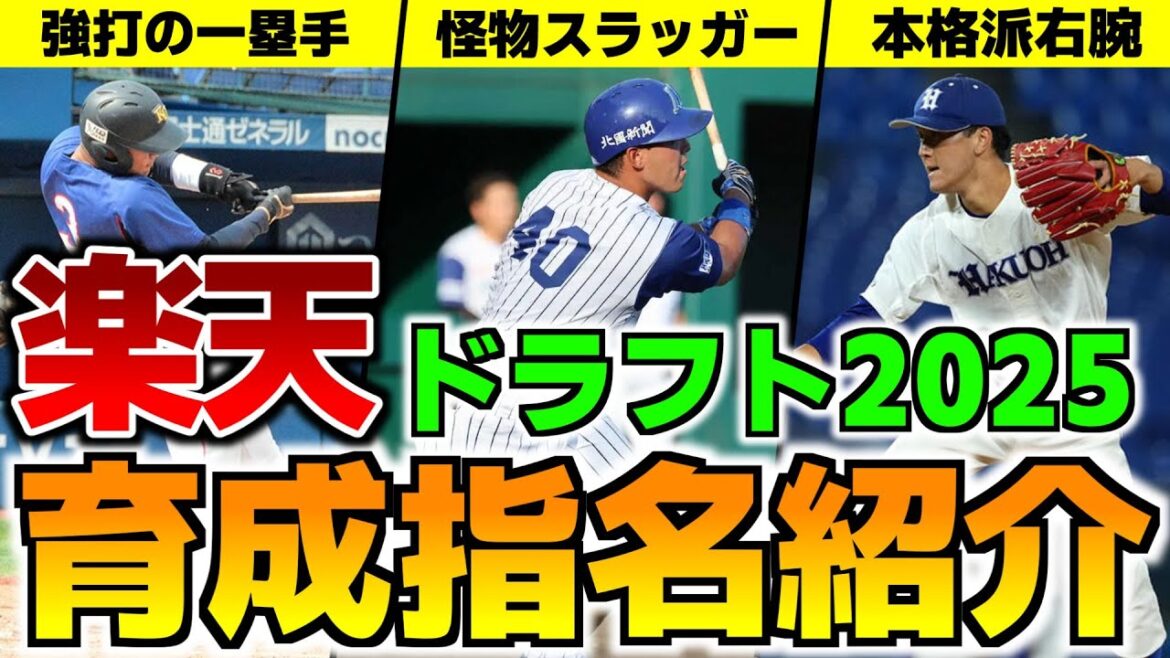 【ロマンあふれる】2025ドラフト・楽天育成指名全5選手を紹介！