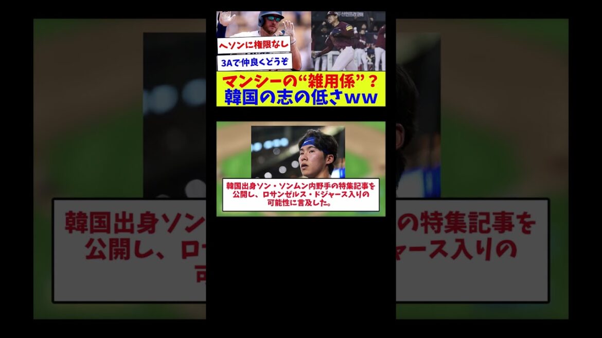 【ちょっと何言ってるかわからないw】マンシーの“雑用係”？韓国の志の低さｗｗ
