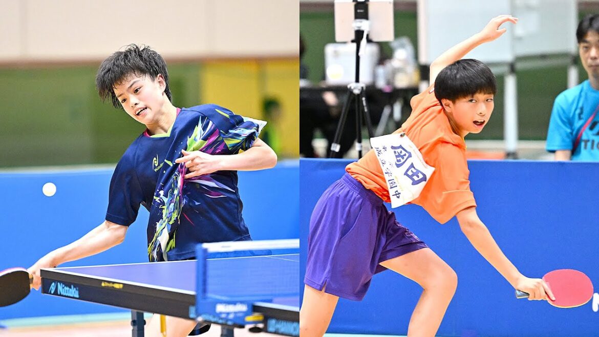 第56回 全国中学校 卓球大会ハイライト|男子個人戦 準決勝 大野颯真 対 岡田蒼空 #全中 #北九州 #卓球レポート 第56回 全国中学校 卓球大会ハイライト|男子個人戦 準決勝 大野颯真 対 岡田蒼空 #全中 #北九州 #卓球レポート