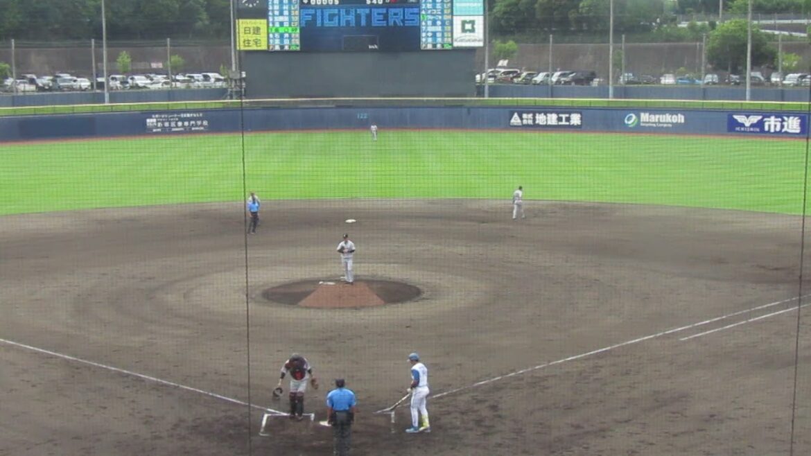 ジャイアンツ鈴木康平から四球選ぶファイターズ阪口 樂＜日本ハムファイターズ対 読売ジャイアンツ2024年6月25日＞