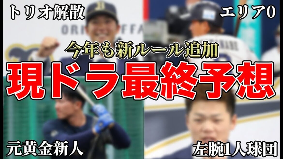 現役ドラフト2025に出る選手を最終予想しました。【オリックス】