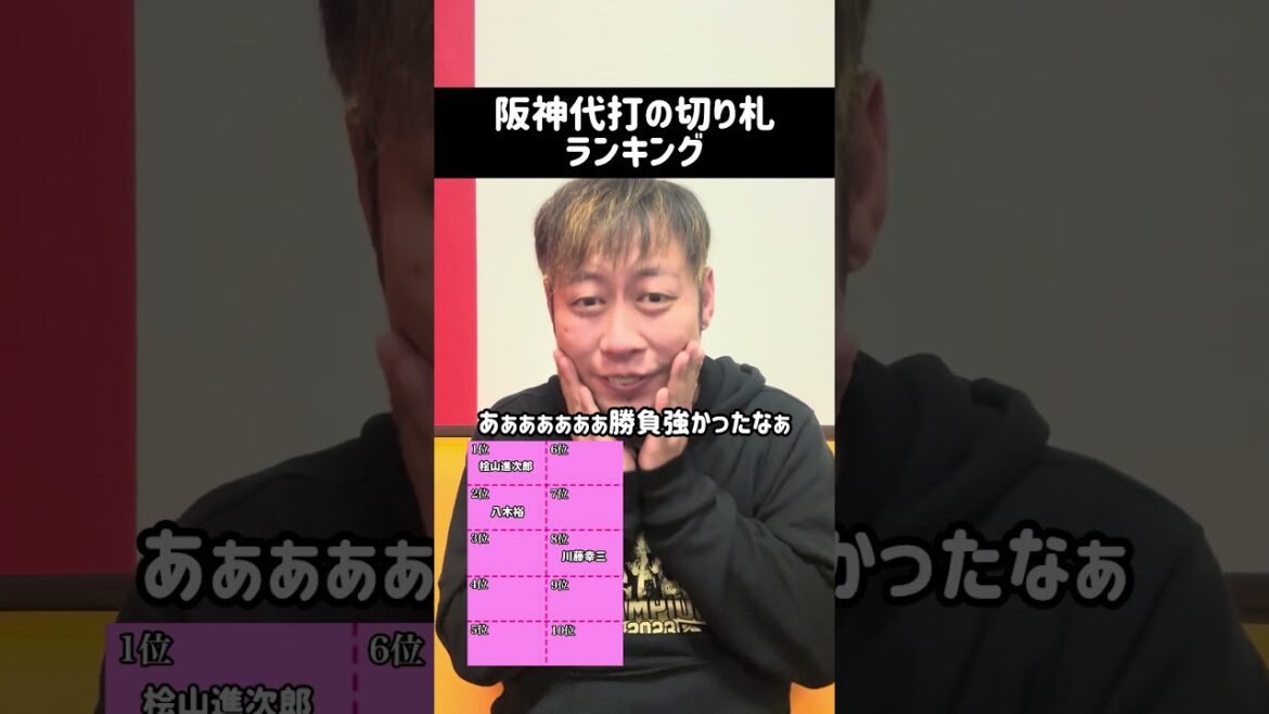 阪神代打の切り札ランキング#阪神タイガース#代打の切り札#shorts