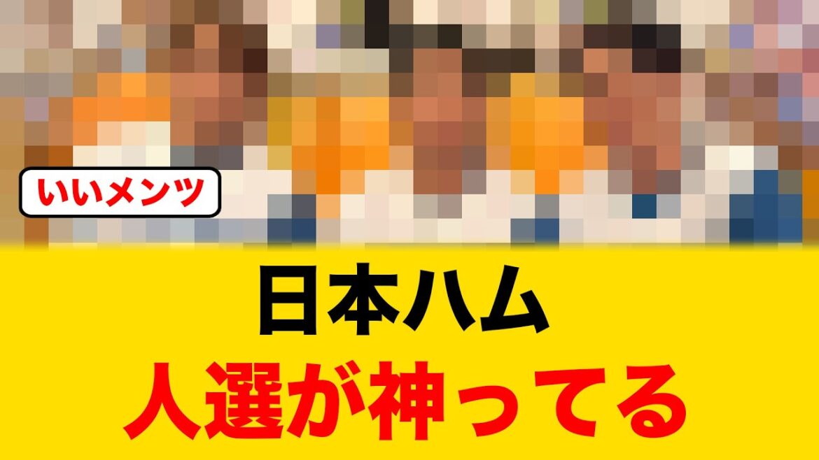 日本ハム人選が神ってると話題に【プロ野球】