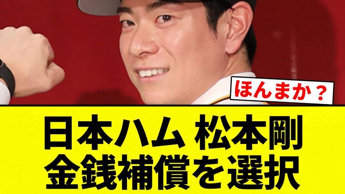 【まじで？？】日本ハム 松本剛 金銭補償を選択【プロ野球反応集】【2chスレ】【なんG】