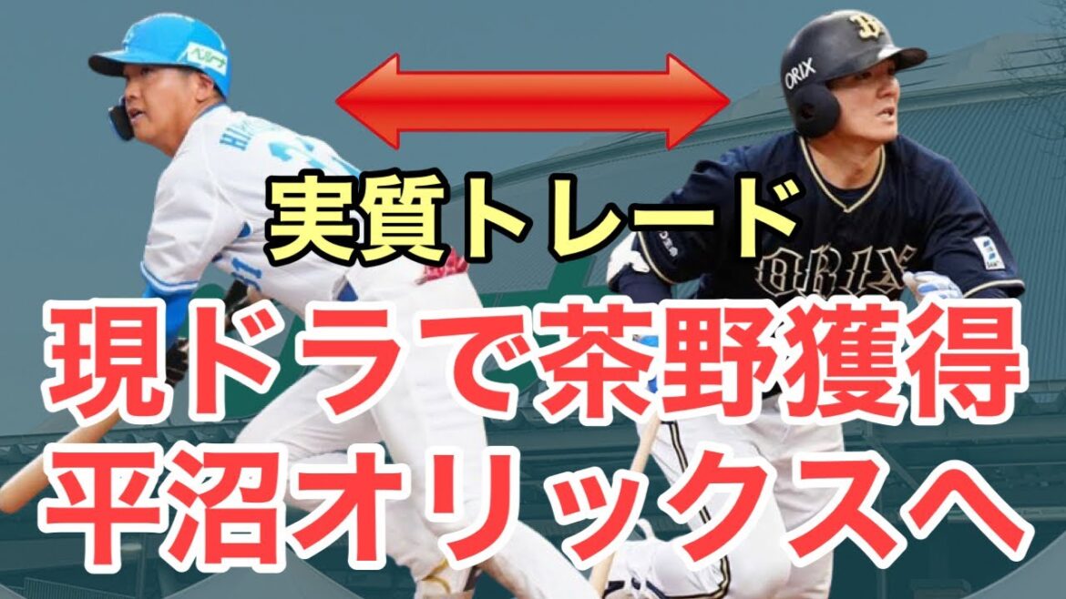 【超速報】西武が現ドラで茶野獲得！平沼がオリックスへ！