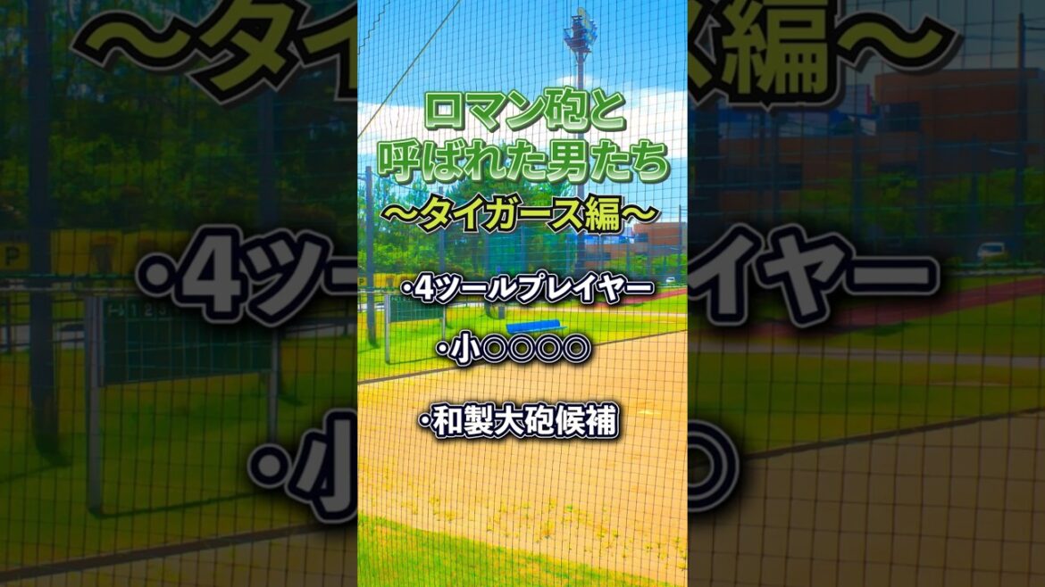 【野球】ロマン砲と呼ばれた男たち。夢を見ずにはいられなかった3選手【阪神タイガース編】#野球 #ロマン砲 #バッター #江越大賀 #森田一成 #陽川尚将