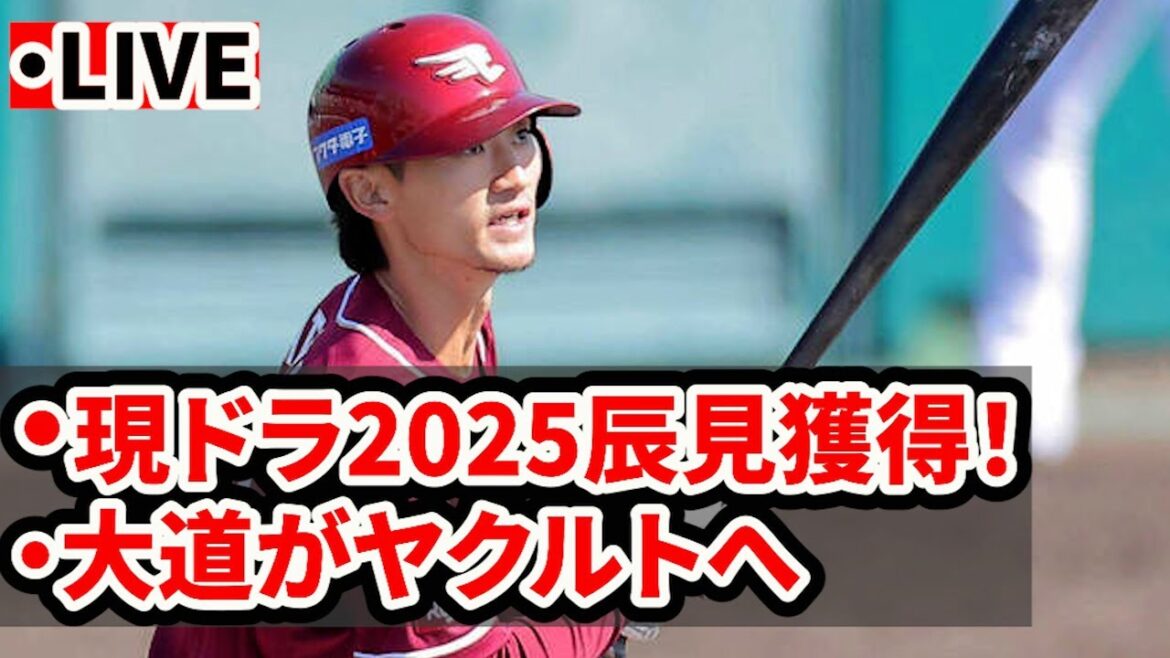 【LIVE】現役ドラフト2025振り返り！カープは楽天から辰見獲得！大道がヤクルトへ【広島東洋カープ】