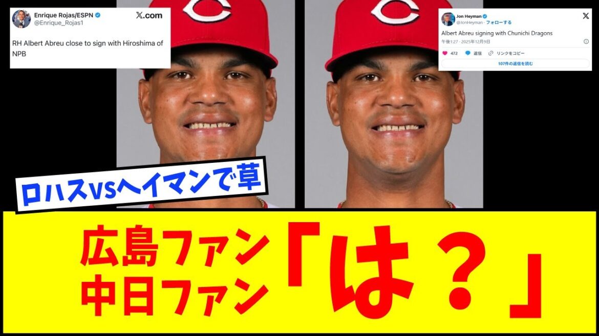 【元西武・アブレイユ】ロハスvsヘイマンの情報戦→広島&中日ファン「は？？？」【なんJ反応】【ネットの反応】