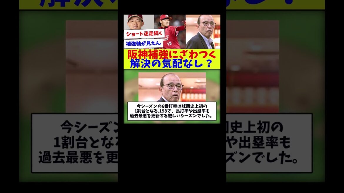 【ガチ競争環境で育成】阪神補強にざわつく解決の気配なし？【野球情報】【2ch 5ch】【なんJ なんG反応】【野球スレ】