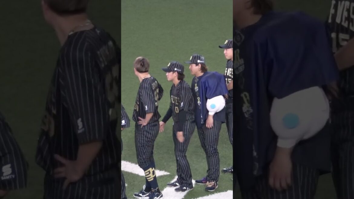 渡部の頭をポンポンする宮城大弥 #オリックスバファローズ #宮城大弥  #渡部遼人