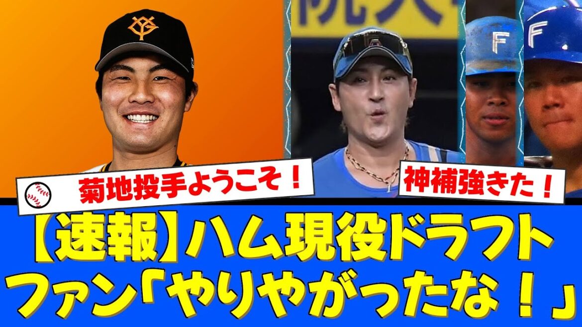 【現役ドラフト】日本ハムがまたも“勝ち組”に！？巨人から剛腕リリーバー菊地大稀を獲得！新庄監督の神眼と育成手腕で、水谷瞬に続く覚醒なるか！【プロ野球ファンの反応】
