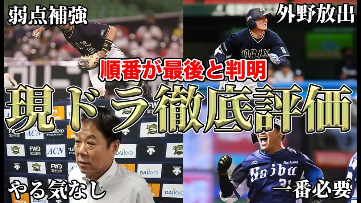 【事実上のトレード】一貫した態度を今年も貫いた今年の現役ドラフトを徹底評価【オリックスバファローズ】