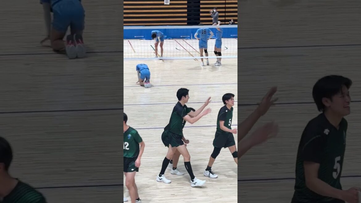 【勝利の瞬間】順天堂大学vs専修大学　専修大学の逆転勝利！ #バレーボール #univas #ミキプルーンスーパーカレッジバレー #全カレ2025 #甲斐優斗